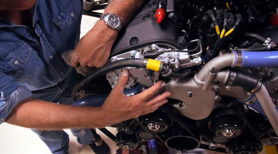 McLaren F1 engine extraction with Jay Leno 21
